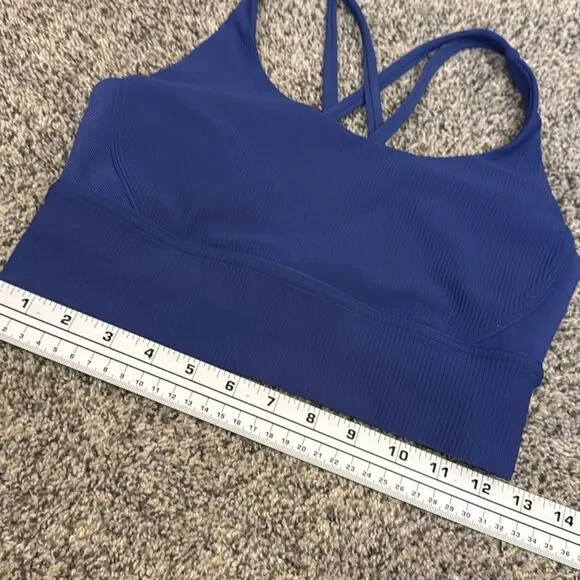 Lululemon Energy Longline Bra Ribbed Luxtreme Medium Support B–D Cups Psychic 8 - Picture 6 of 8